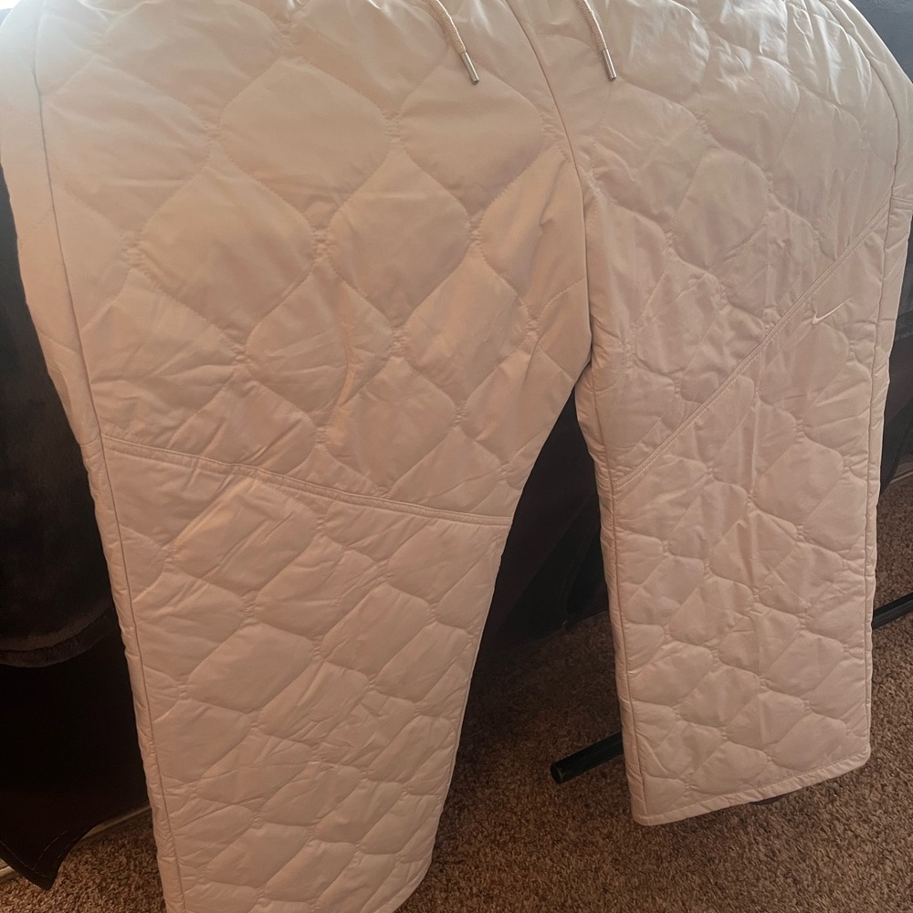 NIKE Quilted Repel Creme Pants Sz XL